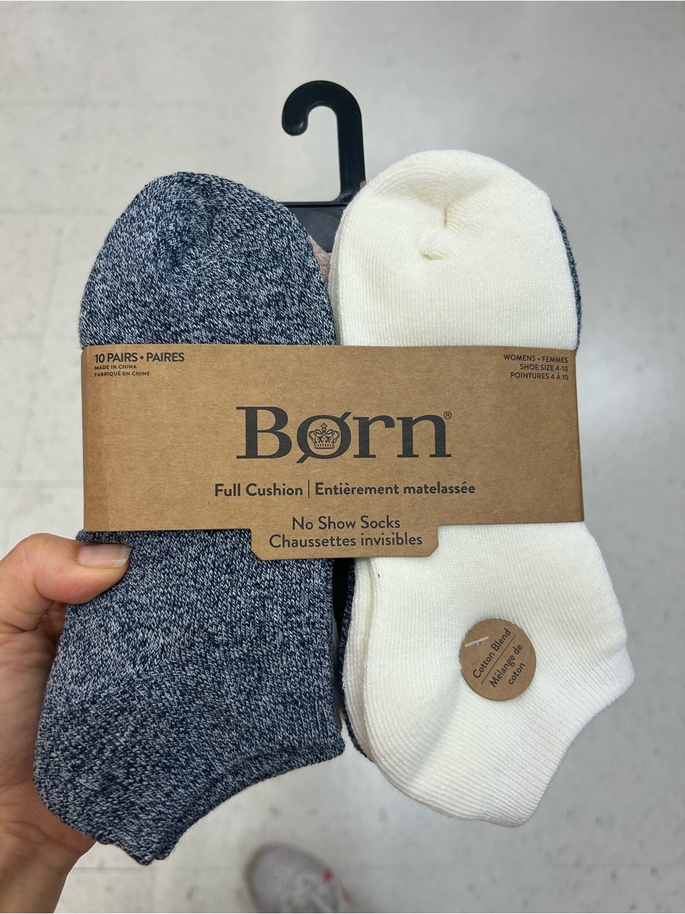 Born women full cushion No-Show Socks 10 pack
